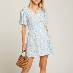 Faithfull Blanco dress in Riviera Blue floral